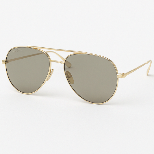 GUCCI Gold Aviator Sunglasses