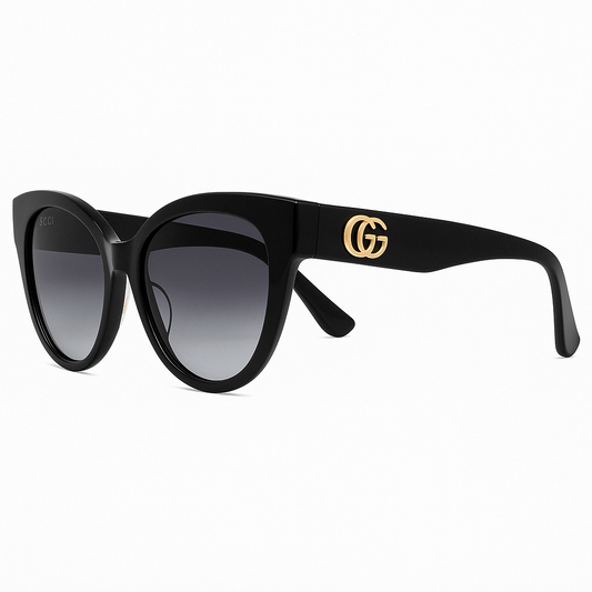 GUCCI Black Cat-Eye Sunglasses – Signature Glamour
